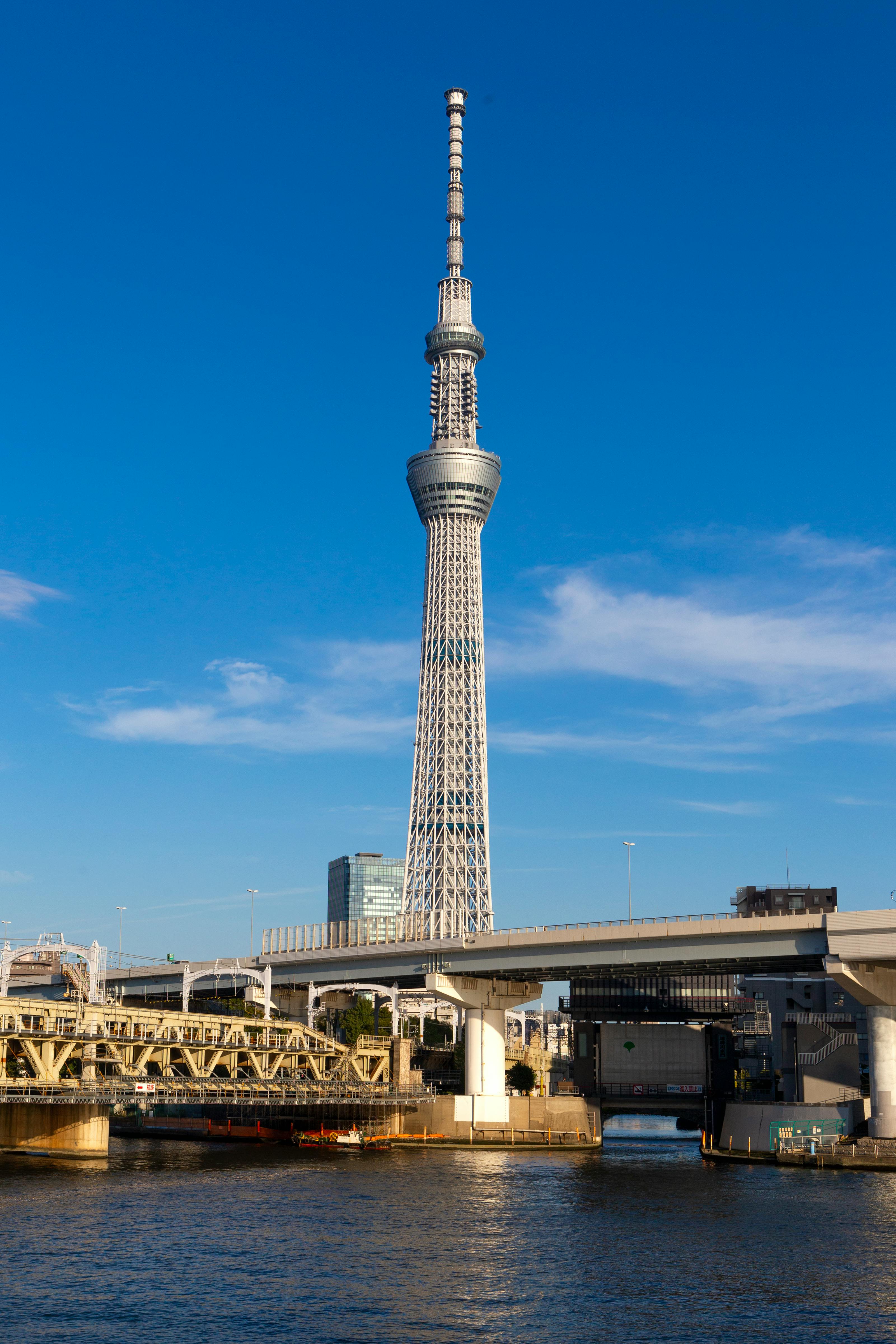 Tokyo Skytree and Sumida River on a sunny day