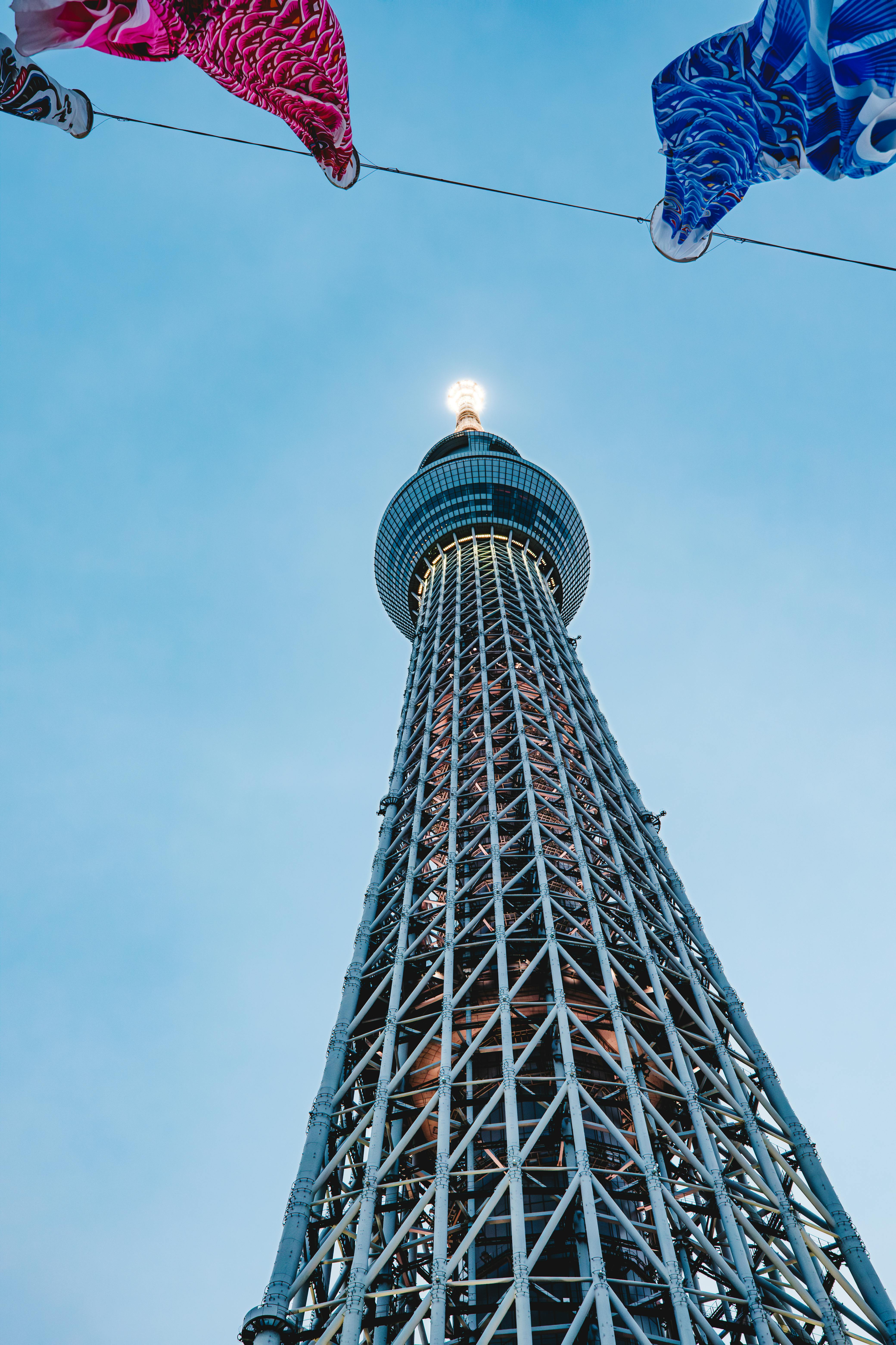 Tokyo Skytree tower against blue sky