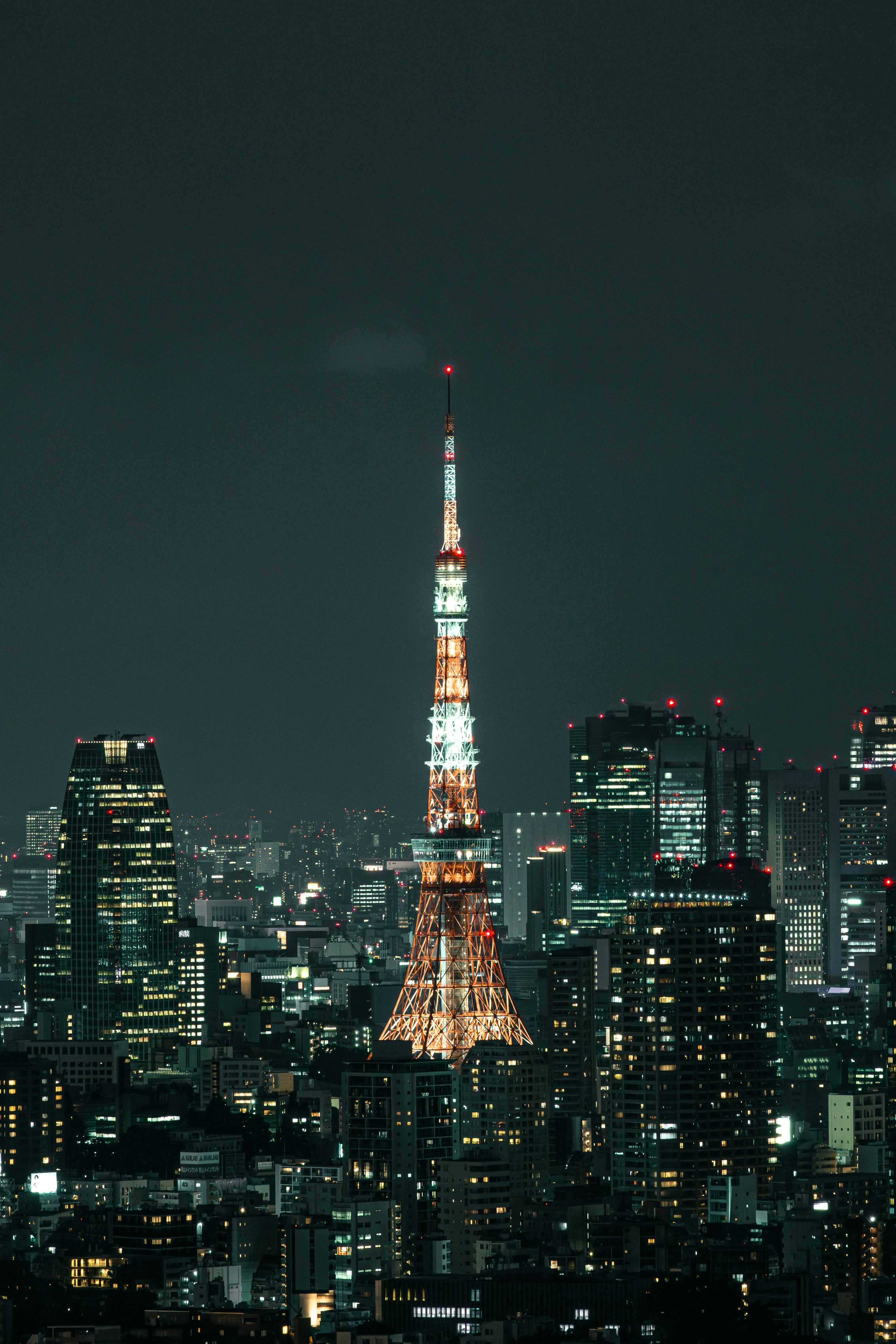 Tokyo skyline at night with Tokyo Tower